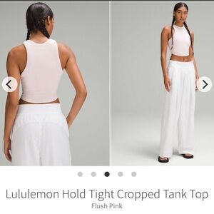 Like New Lululemon Athletica Flush Pink Crop Top
